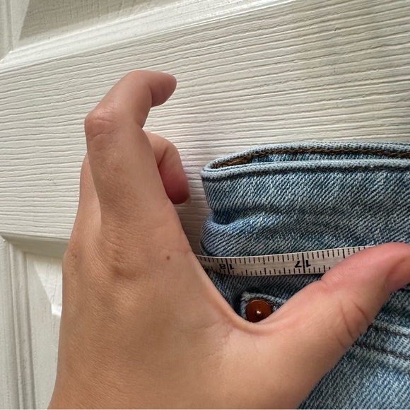 Madewell the curvy perfect vintage wide leg crop Light Blue Denim Jeans 32 - Picture 5 of 10